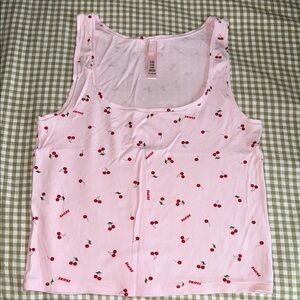 SKIMS Pink Cherry Print Tank Top